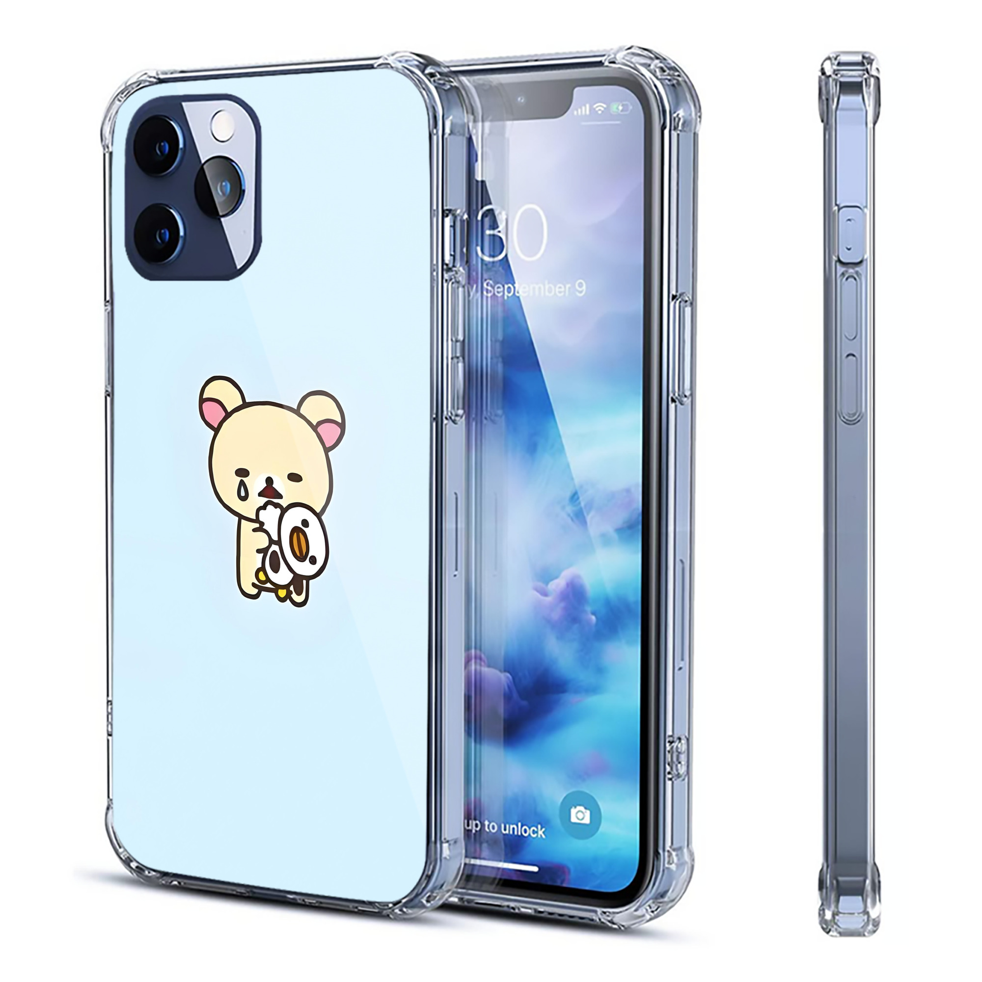 （画像用） リラックマ リラックマ キイロイトリ Rilakkuma Korilakkuma Kiiroitori 【iPhone 12シリーズ対応】透明スマホケース（クリアソフトケース）
